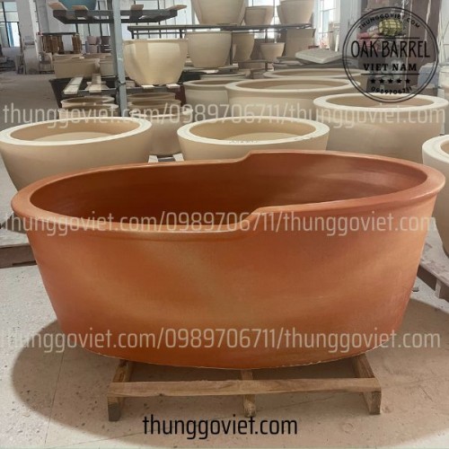 Bồn Tắm Gốm Cao Cấp Dáng Dài - Bồn Onsen Khoáng Nóng