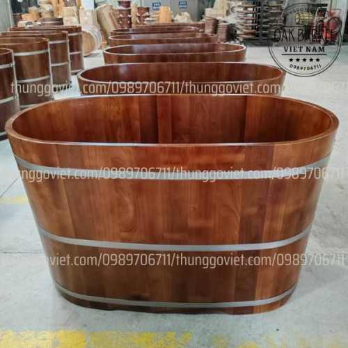 BỒN TẮM GỖ PHỦ CACBON CHỐNG THẤM NƯỚC, ĐỘ BỀN CAO 