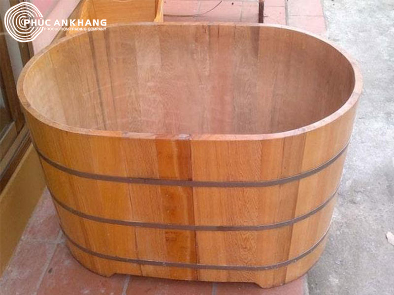 Bồn tắm gỗ Spa hình Oval