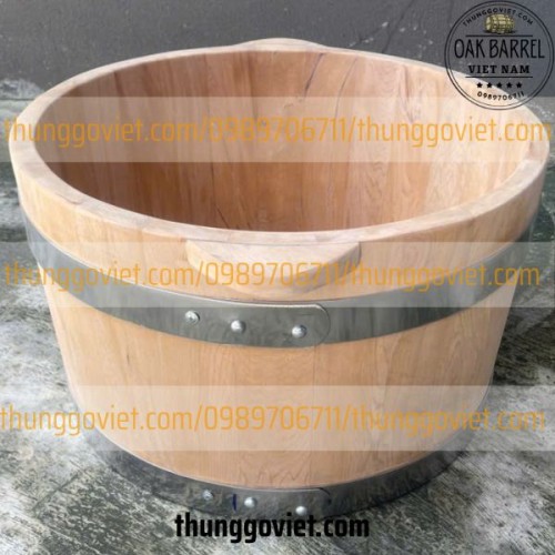 CHẬU NGÂM MÔNG GỖ TỰ NHIÊN KHÔNG SƠN PHỦ, KHÔNG ĐEN MỐC, ĐỘ BỀN 10 NĂM