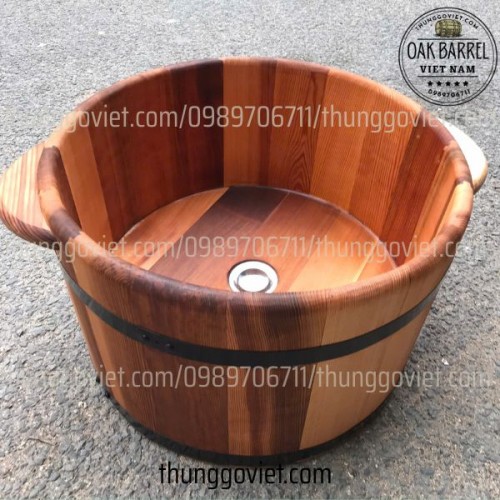 CHẬU NGÂM MÔNG GỖ TUYẾT TÙNG ĐỎ CAO CẤP