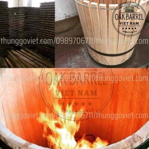 THÙNG GỖ SỒI NGÂM RƯỢU 20 LÍT